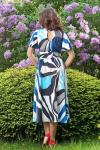 Платье Arita style-Denissa 1059-1 синий+голубой+черный+белый