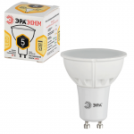 Лампа светодиодная ЭРА, 5(35)Вт, цоколь GU10,MR16,тепл. бел., 25000ч, LED smdMR16-5w-827-GU10ECO