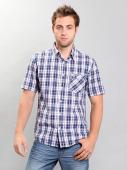 131263 рубашка мужская 07151, Cotton, blue check