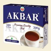 AKBAR Earl Grey черный чай, 100 пак.