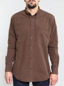 230766 рубашка мужская 07241, Cotton Twill 1001, brown