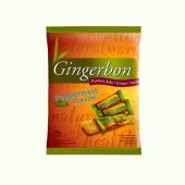 Имбирные конфеты  жевательные мятные Gingerbon, 125г.