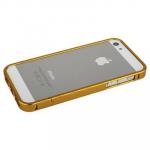 Бампер металлический MOMAX для iPhone 5s/ iPhone 5 золотистый
