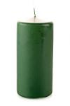 Свеча пеньковая, 6х12 см, зелёная, время горения 35 ч (кор 16 шт)