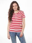 TL106-2 футболка женская, красно-белая