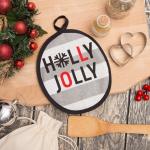 Прихватка "Holly Jolly" 17х17см,100% хл 160 г/м2, рогожка