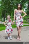 Комплект платьев мама и дочка "Гобелен-корсет"