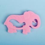 Прорезыватель силиконовый «Слон», цвет розовый