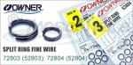 Кольца заводные "Owner" Split Ring Fine Wire 52804 (#4/44lb/19,8kg) 1упак*28шт