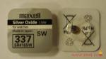 Элемент питания Maxell 337 (SR416SW) BL1, часов. элем.