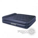 Кровать Pillow Rest Raised 157*203*47 см цв.синий ,встр.насос 220V Intex (66702)