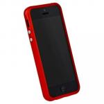 Бампер для iPhone 5s/ iPhone 5 красный с красной полосой