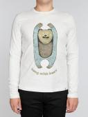 230508 футболка мужская 02310/Bear, TR Plain, off-white