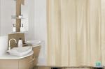 Занавеска (штора) для ванной комнаты тканевая 180x180 см Checks sand