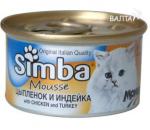 Simba Cat Mousse мусс для кошек цыпленок/индейка 85 г