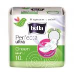 Прокладки женские гигиенические супертонкие bella Perfecta Ultra Green, 10 шт./уп.