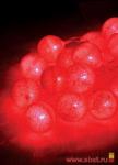 Гирлянда КОСМОС KOCNL-EL150 "Пушистые шарики" 20LED красные шарики 2 см 5.4 м (3,9 м+ 1,5 м), для дома