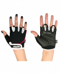 Перчатки для фитнеса SU-111, черные/белые/розовые