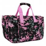 5987 сумка фитнес "Бантик" "розовые листья" Дизайн инт.