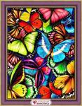 Алмазная живопись Яркие бабочки, 30*40 см
