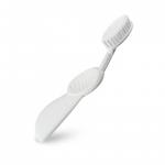 Radius Toothbrush Scuba щетка зубная с резиновой ручкой (белая) (мягкая) (для левшей)