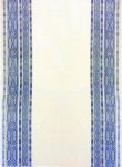 Полотенце кухонное 50*80см жаккардовое, полулен, белый фон (Орнамент, синий)