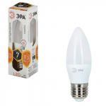 Лампа светодиодная ЭРА, 7(60)Вт, цоколь E27,свеча, тепл. бел., 30000ч, LED smdB35-7w-827-E27
