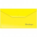 Папка-конверт на кнопке Berlingo C6, 180 мкм, желтая, AKk_06305