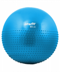 Мяч гимнастический полумассажный GB-201 65 см, антивзрыв, синий