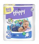 Детские подгузники bella baby HappyMidi, 72 шт./уп., вес 5-9 кг