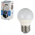 Лампа светодиодная ЭРА,7(60)Вт, цоколь E27, шар,холодн. бел., 30000ч, LED smdP45-7w-840-E27