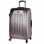 Р1123 (3-ой)т.серый(25")пластикABS чемодан средний