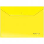 Папка-конверт на кнопке Berlingo А4, 180 мкм, желтая, AKk_04105