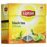 Lipton Citrus Tea черный чай в пирамидках, 20 шт.