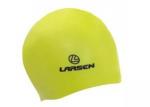 Шапочка плавательная Larsen LS77, силикон, лайм