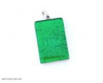Артикул  02 зеленый - подвеска 2x3  см муранское стекло