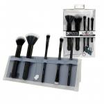 Royal&Langnickel MODA BLACK PERFECT MINERAL SET. Черный набор кистей для макияжа в чехле