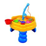 Hualian Toys Стол для игр с песком и водой  "Удачная рыбалка" (38,5х38,5х43,5 см, крышка, 13 предм.)