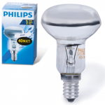 Лампа накаливания PHILIPS Spot R50 E14 30D, 40 Вт, зеркал., колба d=50 мм, цоколь d=14 мм, угол30°, 054159