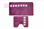 Roma (фиолетовый) Комплект ковриков для ванной с серебряным люрексом 2 предмета.