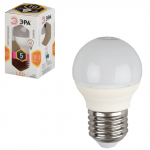 Лампа светодиодная ЭРА,5(40)Вт, цоколь E27, шар,тепл. бел., 30000ч, LED smdP45-5w-827-E27