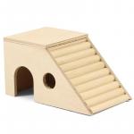 Домик-лестница для мелких животных деревянный, 170*100*90 мм, Ди-03700