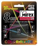 Флэш-карта MicroSDHC  8Gb class4 MIREX без адаптера