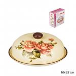 Блюдо для блинов Корейская роза 10х23 см/ 358-466 /12/ с крышкой
