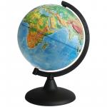 Глобус физический рельефный Глобусный мир, 21 см, на круглой подставке, 10146