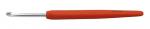 30909 Knit Pro Крючок для вязания с эргономичной ручкой Waves 4 мм,  алюминий,  серебристый/мандарин