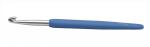 30913 Knit Pro Крючок для вязания с эргономичной ручкой Waves 6 мм,  алюминий,  серебристый/анютины глазки