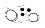 10523 Knit Pro Тросик (заглушки 2 шт., ключик) для съемных спиц, длина 76 (готовая длина спиц 100) см, черный
