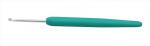 30903 Knit Pro Крючок для вязания с эргономичной ручкой Waves 2,5 мм, алюминий, серебристый/нефритовый