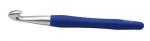 30919 Knit Pro Крючок для вязания с эргономичной ручкой Waves 12 мм, алюминий, серебристый/колокольчик